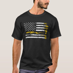 T-shirt Electrician USA Flag Tension Lineman Circuit Cable
