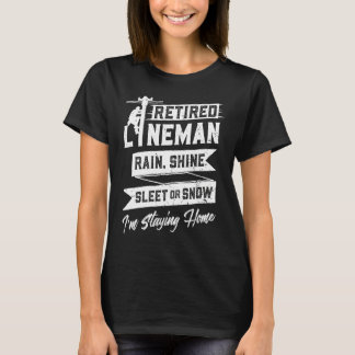 T-shirt Électricien à la retraite Pluie Soleil Grésil Neig