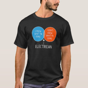 T-shirt Electricien Je ne sais pas ce que je fais deux cou
