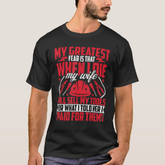 T-shirt Électricien Ma Femme Vendra Mes Outils Électricia