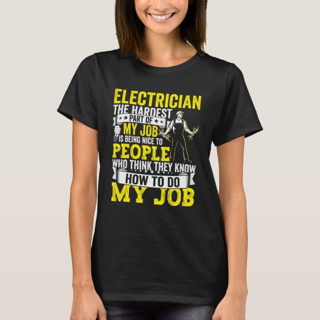 T-shirt Electricien Papa Vêtements Electrique Lin pour hom (Devant)