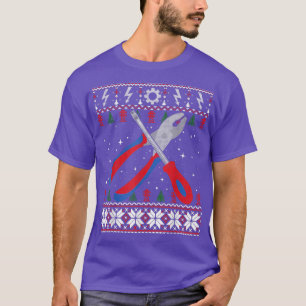 T-shirt Électricien Plier tournevis laide sueur de Noël mo