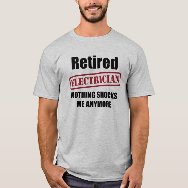 T-shirt Électricien retraité (charme des USA) (Devant)