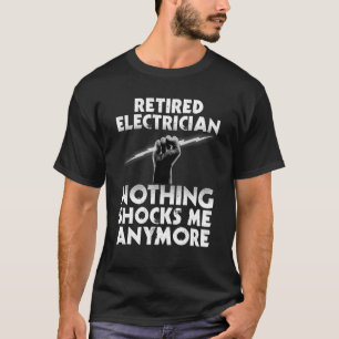 T-shirt Électricien Retraite Pour Hommes Femmes Retraitées