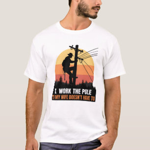 T-shirt Électricien Vintage Travail La Fierté De La Famill