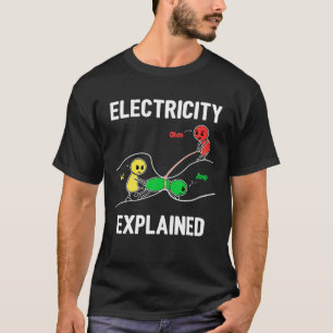 T-shirt Electricité Expliqué Ohm Volt Ampere Funny Elect