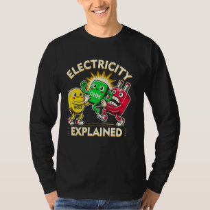 T-shirt Électricité Expliqué Ohms Droit Science Pun Physiq