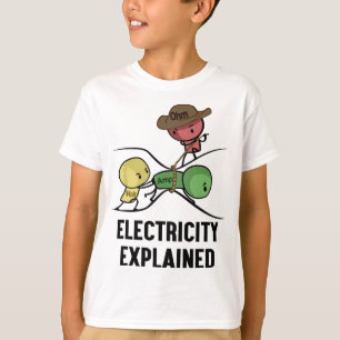T-shirt Électricité Expliqué Physique Cadeau Nerd I enseig