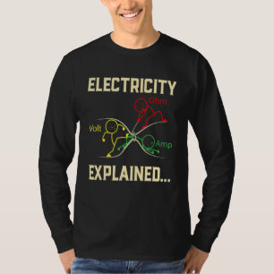 T-shirt Electricité Explique Physique Nerd drôle