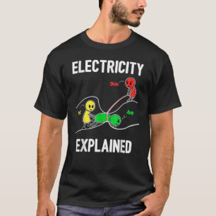 T-shirt Électricité Expliquée Ohm Volt Ampère Électricien