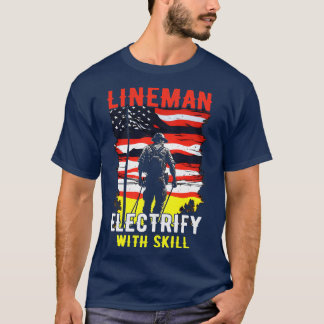 T-shirt Electrification de Lineman avec compétence 1