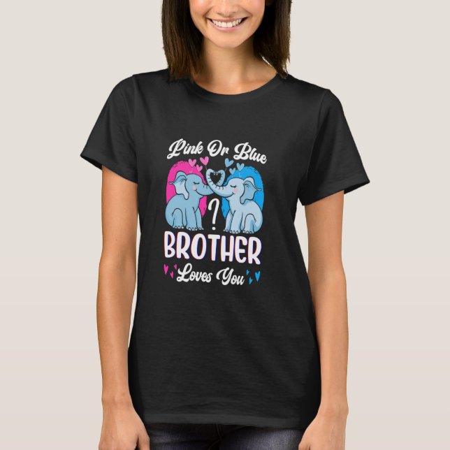 T-shirt Elefants Genre Revedette Party Rose ou Blue Frère (Devant)