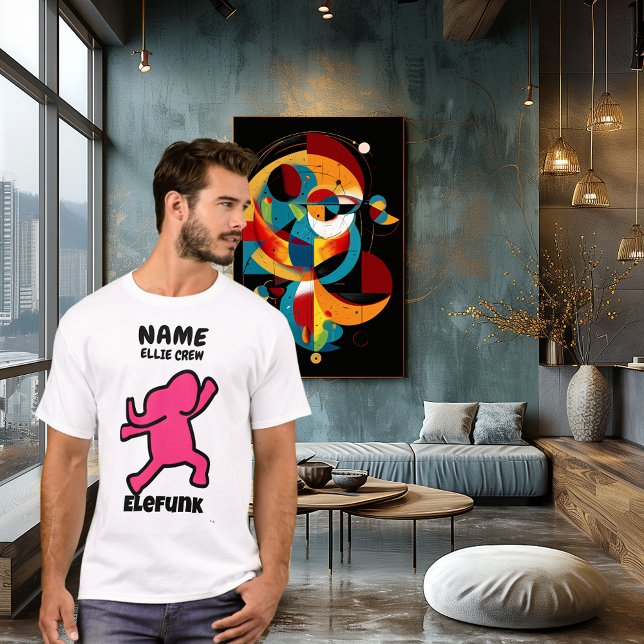 T-shirt Elefunk Funny Elephant - Conception personnalisée  (Créateur téléchargé)