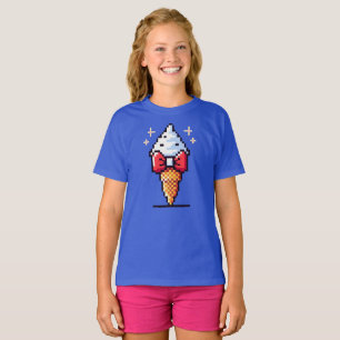 T-shirt Élégance de crème glacée 8 bits : Dapper Dessert D