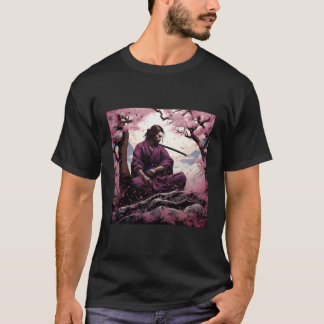 T-shirt Élégance de la lame Couture de cerisier en fleurs