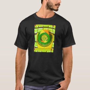 T-shirt Elégance d'or : Beau art rose jaune africain