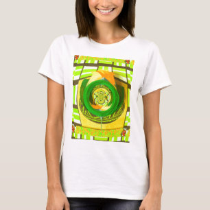 T-shirt Elégance d'or : Beau art rose jaune africain