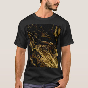 T-shirt Elégance dorée : La Magie splendide de Marbling