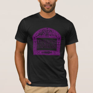 T-shirt Élégant 18e C Anglais Avis funéraire