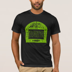 T-shirt Élégant 18e C Anglais Avis funéraire