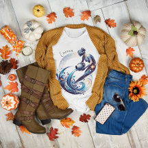 Elégant aquarelle Aquarius Zodiac personnalisé