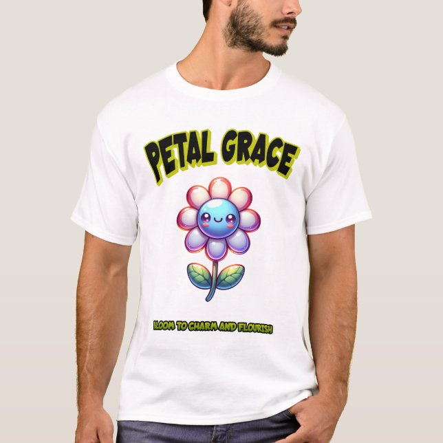 T-shirt Elégant aquarelle Flower Art - Belle main-Pai (Devant)