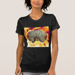 T-shirt Elégant boho abstrait aquarelle orchidée peinture