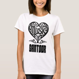 T-shirt Elégant coeur défilé pour les amateurs de Santoor
