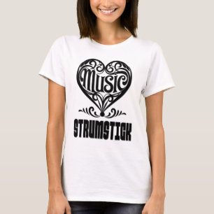 T-shirt Elégant Coeur défilé pour les amateurs de strumsti