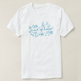 T-shirt Élégant Débardeur de Demoiselle d'Honneur Nom Pers