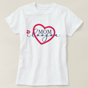 T-shirt Elegant design texte Maman I Love You With Heart