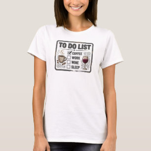T-shirt Élégant et stylé Or CAFE PUIS VIN