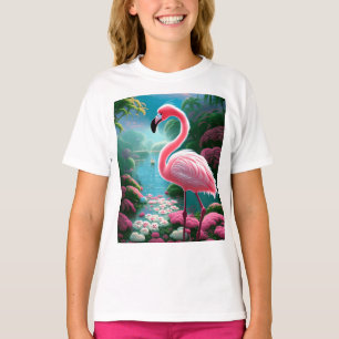 T-shirt Élégant Flamant rose tropical-70852