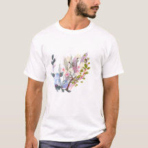T-Shirt Élégant Fleur Botanique & Art de Feuille