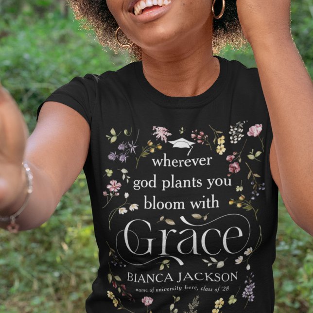T-shirt Élégant Fleur sauvage 'Bloom with Grace' (Créateur téléchargé)