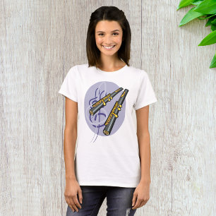 T-shirt Élégant Flute Duet musique instrument de musique