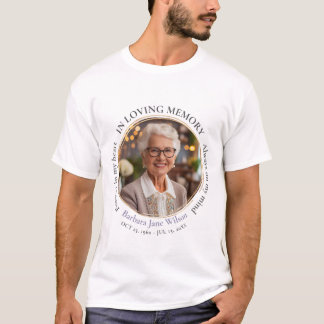 T-shirt Elegant In Loving Memory Memorial Funeral Keepsake