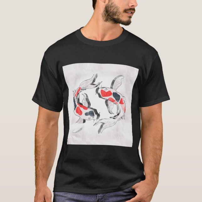 T-shirt Elégant Koi Fish Nature Art (Devant)