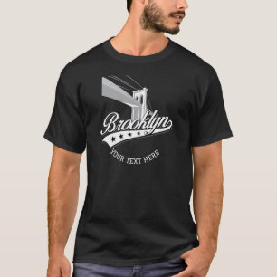 T-shirt Elégant minimaliste Brooklyn Design Chemise noire
