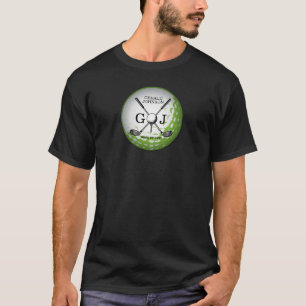 T-shirt Élégant minimaliste Golf Monogramme Conception