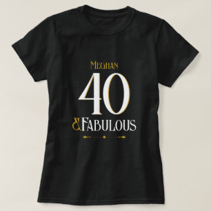 T-shirt Elégant Minimaliste Quarante et Incroyable Anniver
