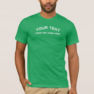 T-shirt Élégant moderne Kelly Vert Couleur Vêtements Texte