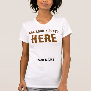 T-SHIRT ÉLÉGANT MODERNE PERSONNALISABLE BLANC MARQUE VÉRIF