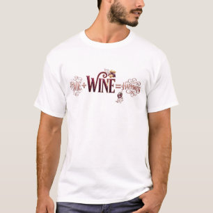 T-shirt Élégant MOI VIN BONHEUR Mode Art