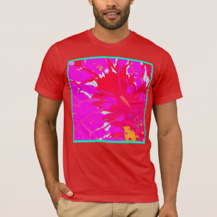 T-shirt Élégant Motif Abstrait rose