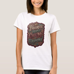 T-shirt Élégant or MA PERSONNE PRÉFÉRÉE M'APPELLE MAMIE