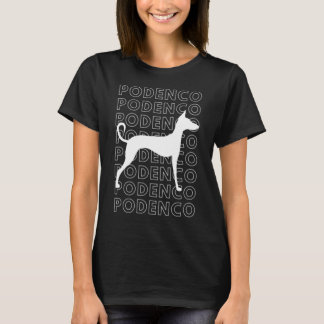 T-shirt Elégant Podenco Chien Silhouette Design