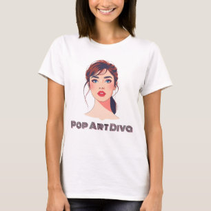 T-shirt Élégant portrait moderne d'une femme