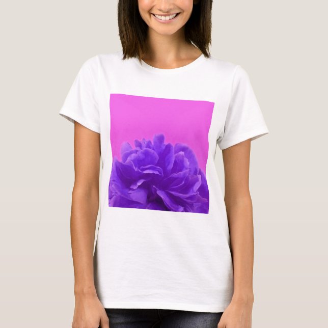 T-shirt Elegant Purple Raspberry Floral (Devant)