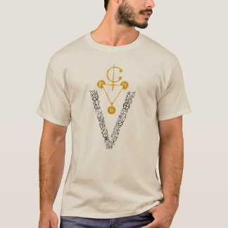 T-Shirt Élégant Signe Amazigh Or